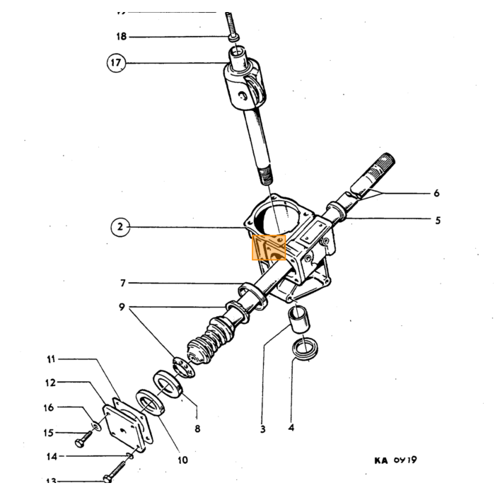 Volvo Ankerstang forreste Amazon+P1800 komplet med ankerstangskugler midt Volvo varenummer 660979