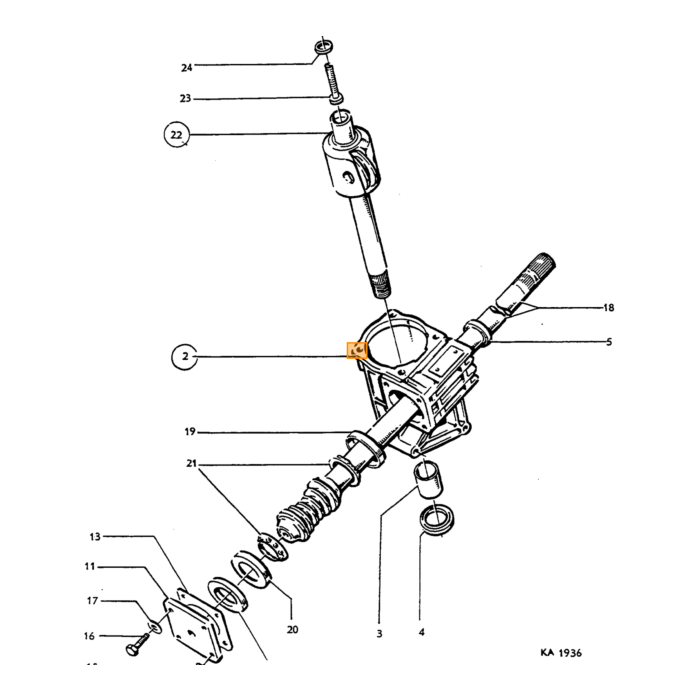 Volvo Ankerstang forreste Amazon+P1800 komplet med ankerstangskugler midt Volvo varenummer 660979