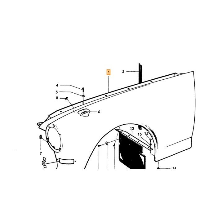 Volvo Karosseripanel Amazon Forreste Højre Skærm Volvo Varenummer 661925