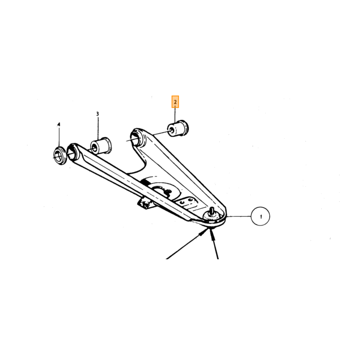 Volvo Silentbloc foraksel bærearm nederste Amazon + 140 -1969 P1800 alle Volvo varenummer 663675