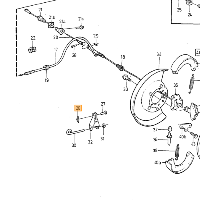Split plet håndbremse og gearing monteringssæt håndbremsekabel 140 164 240 260 740 760 780 940 s90 V90 V70 V70XC