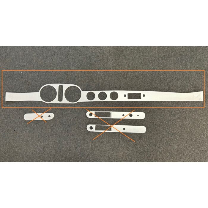 Dashboard P1800 aluminium paneel bovenste lange LHD