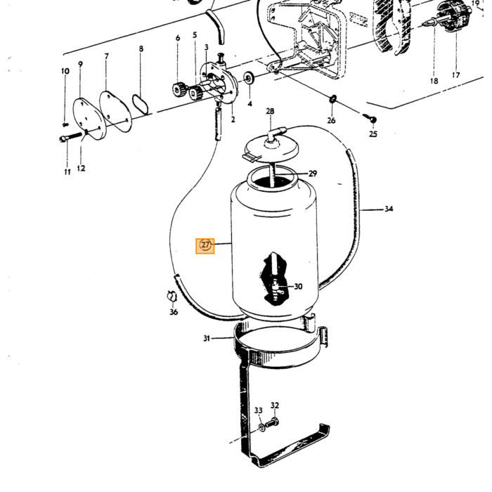 Volvo Dop voor reservoir 666977  Volvo onderdeel nr 666977L