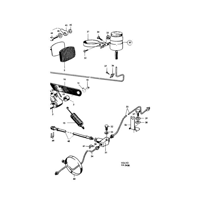 Volvo Bremseledning P210 Duett Hovedcylinder til Bagaksel Volvo Varenummer 667906