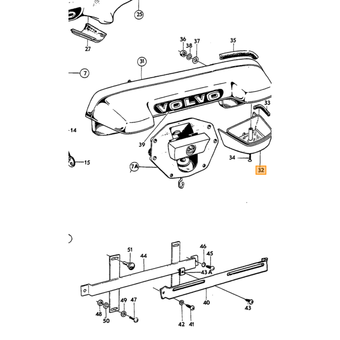 Volvo Glas Nummerpladelys Amazon sedan Volvo varenummer 668979