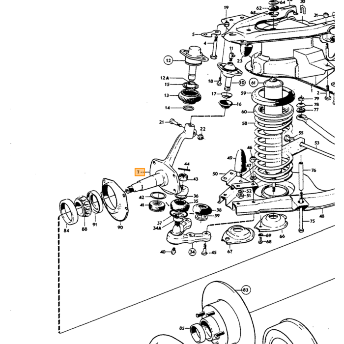 Volvo Bus til fleksibel koblingsstyring (Hardy disc) Amazon B18 Volvo varenummer 669871