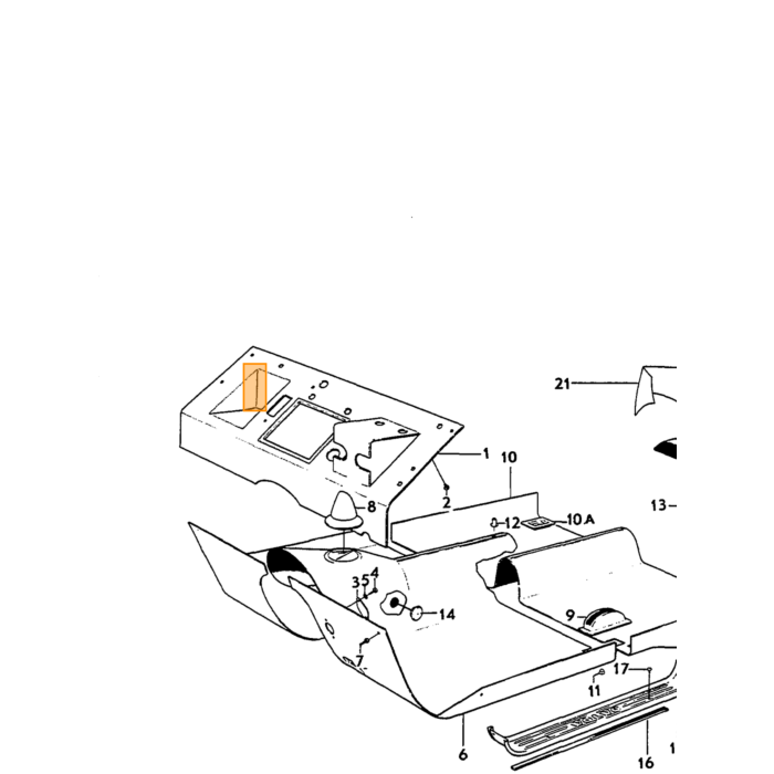 Volvo Isolatiemat Amazon voormat (bodem voor+tunnel) Volvo onderdeel nr 670698F