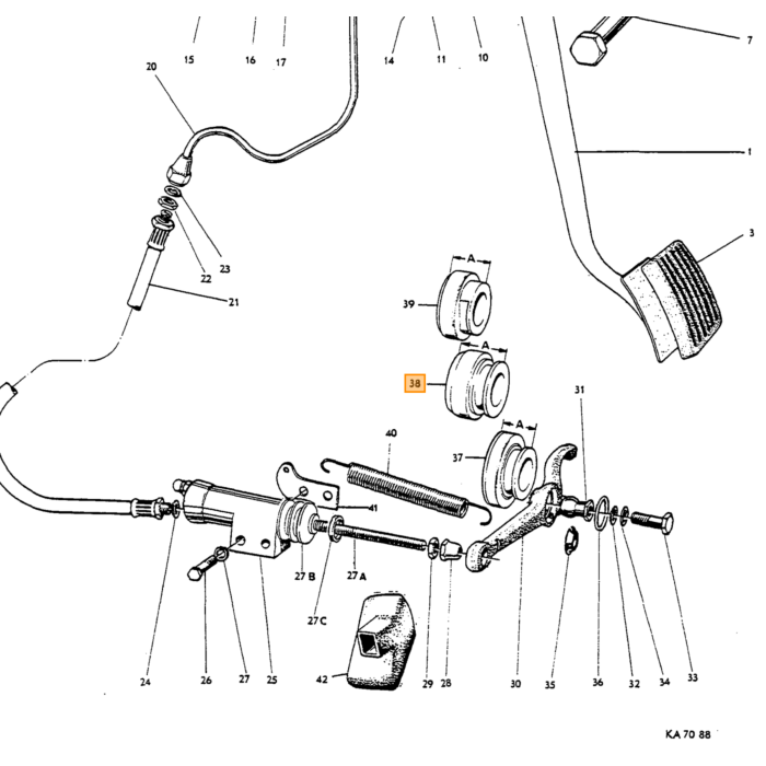Volvo Lejeudrykkerleje B18+B20 Borg&Beck 43mm PV544 Amazon Duett Duett 140 164 240 Volvo varenummer 672122