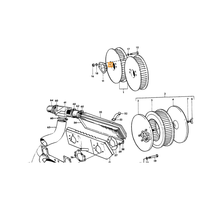 Volvo Luftfilter SU+stromb B18B+ B20B (68mm høj) Amazon +P1800+140 Volvo varenummer 672281
