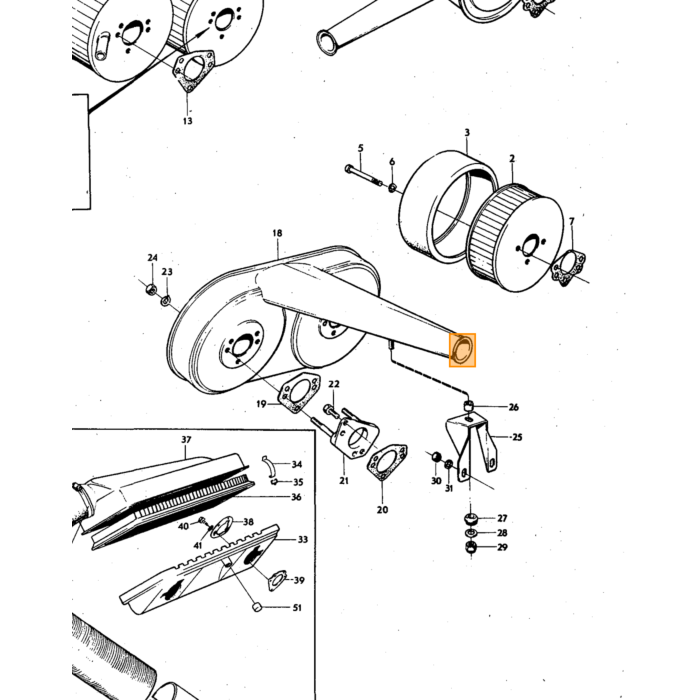 Volvo Luftfilter SU+stromb B18B+ B20B (68mm høj) Amazon +P1800+140 Volvo varenummer 672281