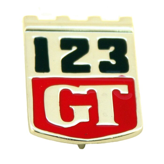 Embleem 123GT voorscherm Amazon 