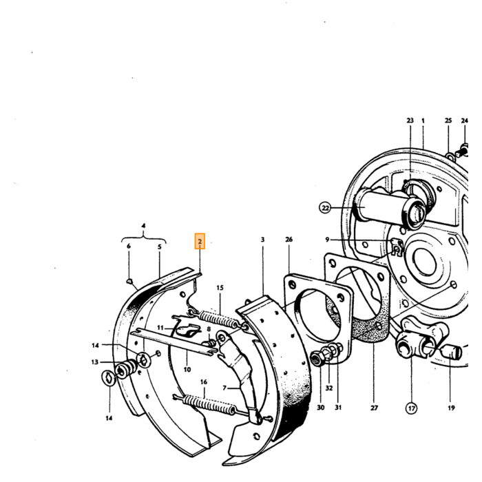 Volvo baghjulsbremsecylinder 25,4 mm 220 USA 6 Volvo varenr. 673391