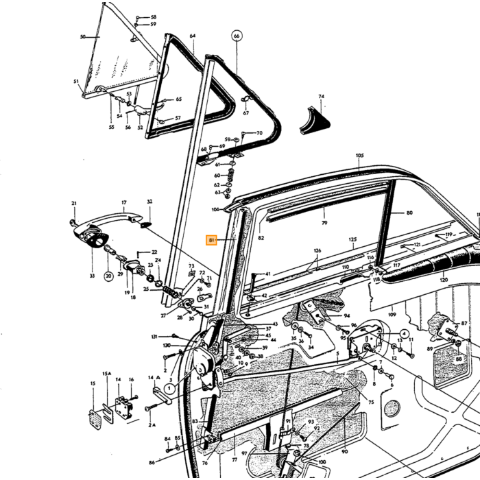 Volvo Gummiventilationsrude Amazon højre trækrude klaprude Volvo varenummer 673458