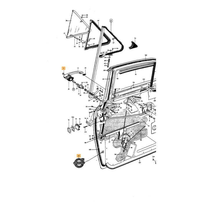 Volvo Dørhåndtagspakning Amazon Forreste Port Stor 66+ Volvo Varenummer 673682