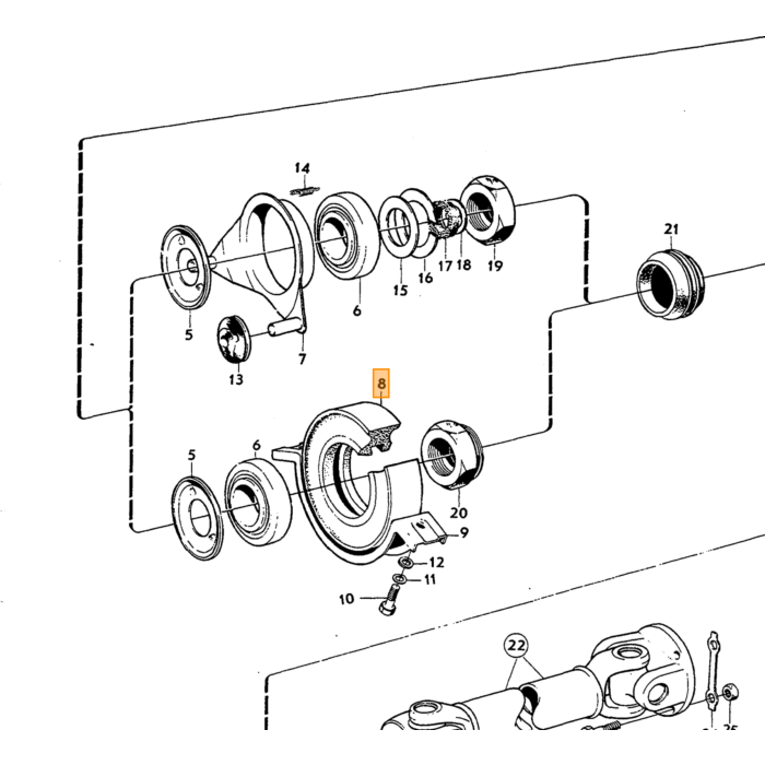 Volvo Gummi drivaksel (lejeholder) Amazon 1967+ 140 - 1969 P1800 B20 - ch 30.000 diam 110mm Volvo varenummer 675367