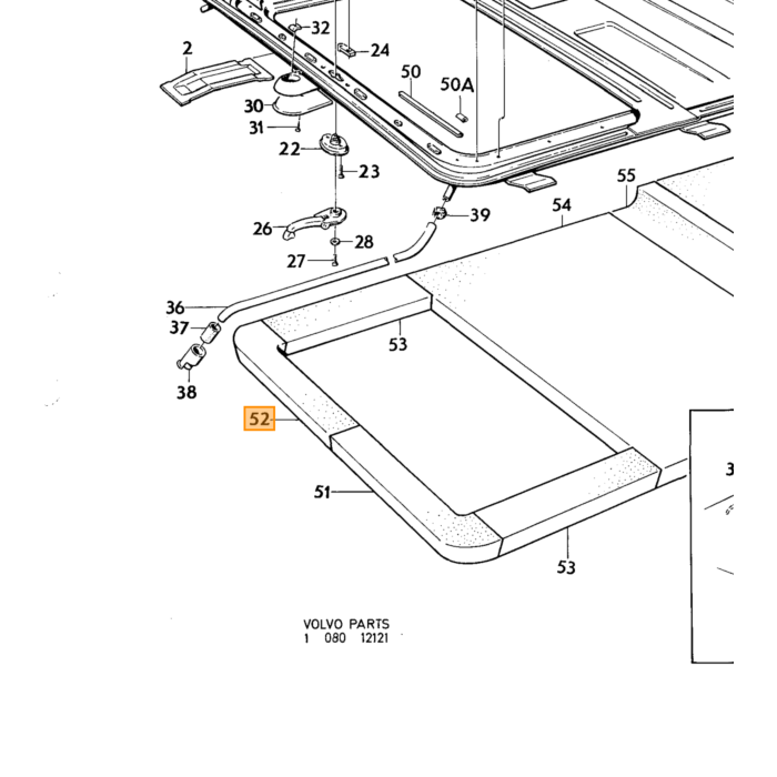 Volvo Karosseripanel PV+Duett+140+164+240+260 Liste til dørgummibeslag 13,7 mm bred pr. meter Volvo varenummer 676082