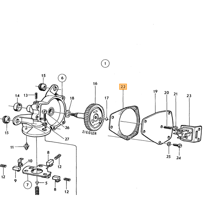 Volvo Forrudesprinklerdyse 140+164 Volvo varenummer 677097