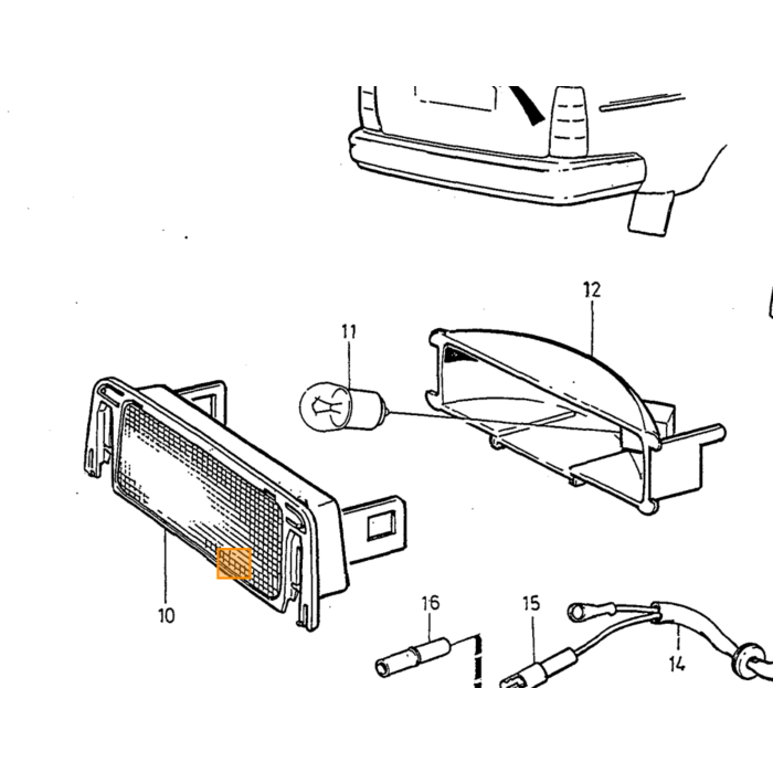 Volvo Glass indvendig belysning 140+164 1800ES ikke længere tilgængelig Volvo varenummer 677430
