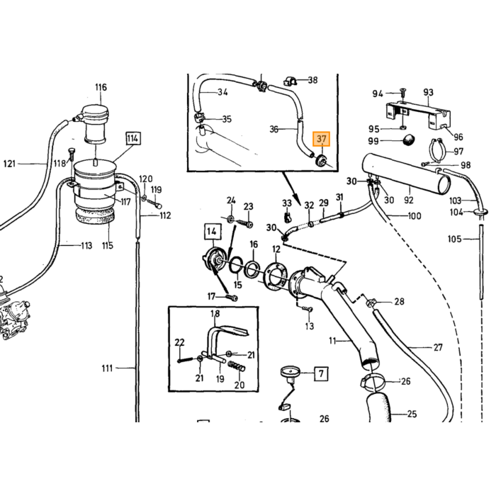 Volvo Klemme dobbelt bremse- brændstofledning amazon P1800 140 164+240+260 (942895) Volvo varenummer 677980