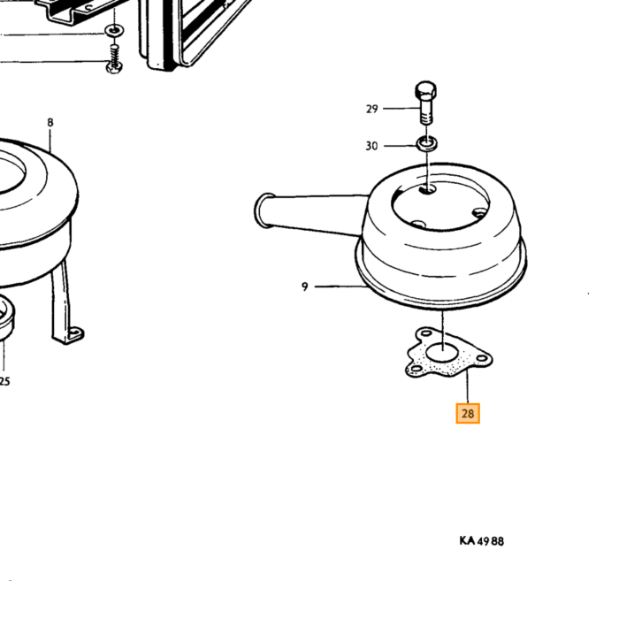 Volvo Pakning Karburator Stromberg 175 Volvo Amazon - 140 - 164 - 240 - 740 - P210 Volvo varenummer 680642