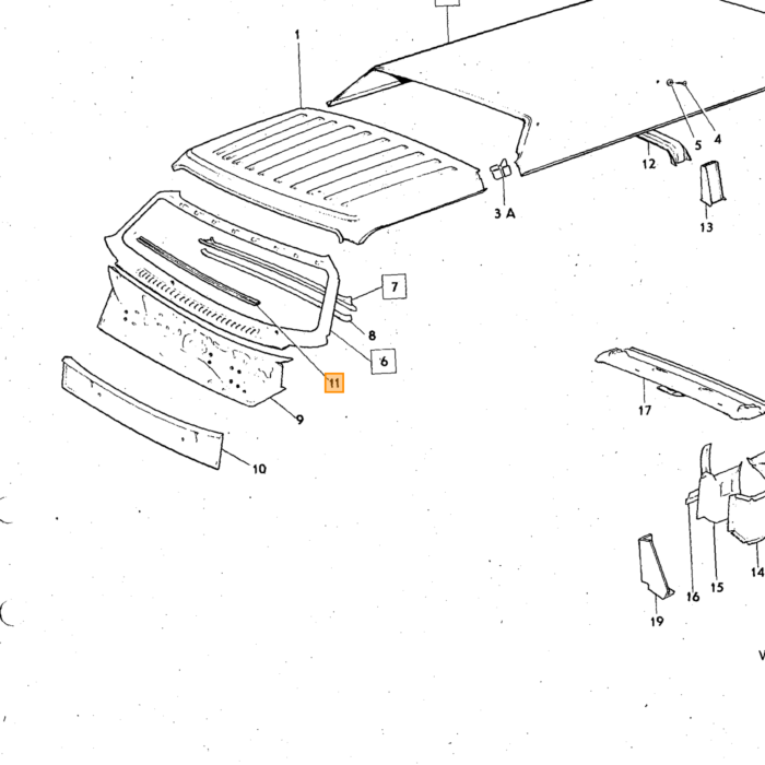Volvo styreskinne højre Volvo varenummer 681092