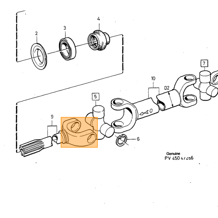 Volvo Bolt M10 drivaksel kardanaksel M47 M45 240 260 Volvo 240 - 740 - 760 - 780 - 940 - 960 - S90 - V90 Volvo varenr. 6814141
