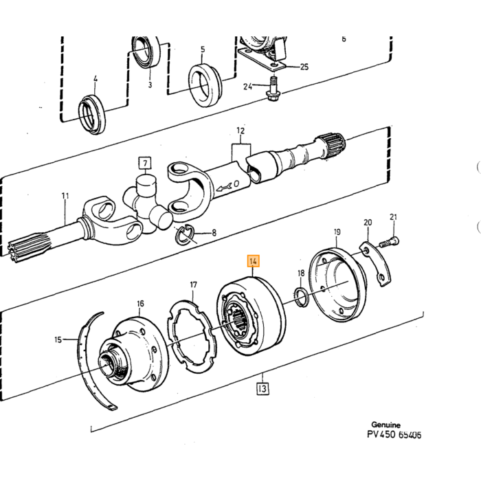 Volvo Bolt M10 drivaksel kardanaksel M47 M45 240 260 Volvo 240 - 740 - 760 - 780 - 940 - 960 - S90 - V90 Volvo varenr. 6814141