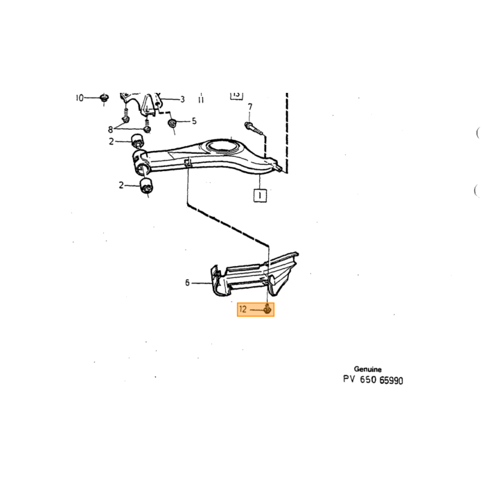 Volvo montering gummibladfjeder multilink 940 960 + V90 + S90 Volvo varenummer 6819183