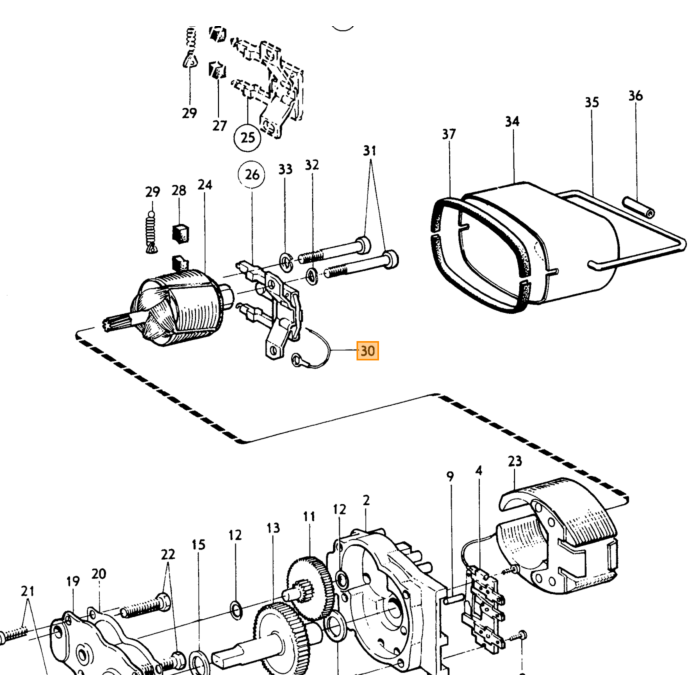 Volvo viskerarm PV544+Duett 658240 Volvo varenummer 682705