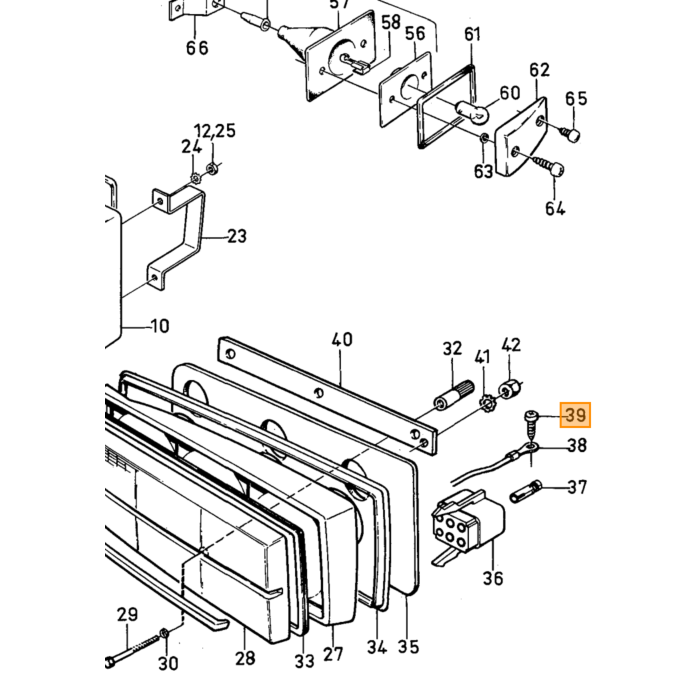 Volvo Monteringslampeholder positionslys P1800+140+164 ikke længere tilgængelig Volvo varenummer 682775