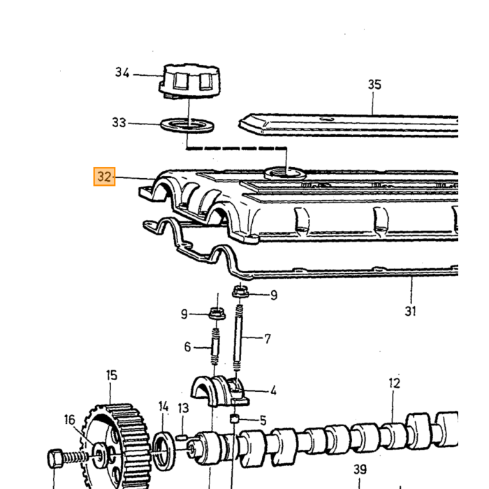 Nockenwellendichtung Verteilerseite 850, 900, S40, V40 (-2004), S70, V70 (-2000), S90, V90 (-1998) 2 pro Auto erforderlich