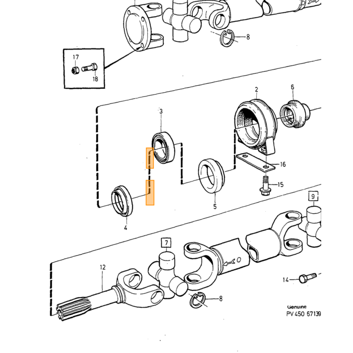 Volvo Propelleraksel Volvo varenummer 6843138