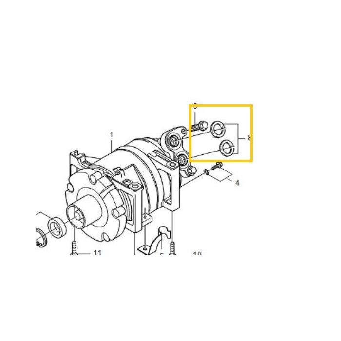 Volvo O-ring klimaanlæg C30 S40 V50 S60 940 960 C70 V70 S80 XC90 XC70 v70 tørrer og kompressor Volvo varenummer 6848760