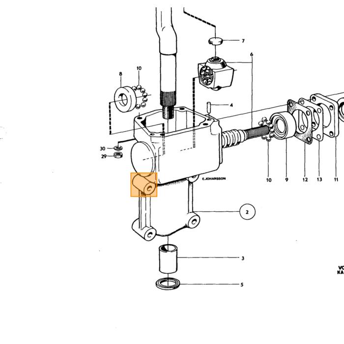 Volvo Fjeder til 164 (678899) - stelnr. 102949 Volvo varenummer 687451