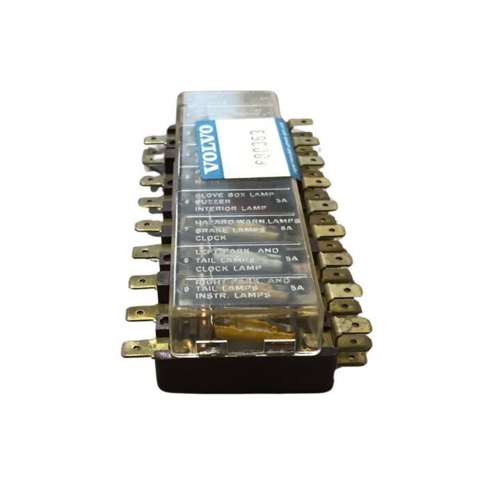 Volvo Sikringsboks 140-serie 142 ch 178960+ 144 ch 194140+ 145 ch 61600+ 164 se ch med dæksel NOS Volvo varenummer 688363