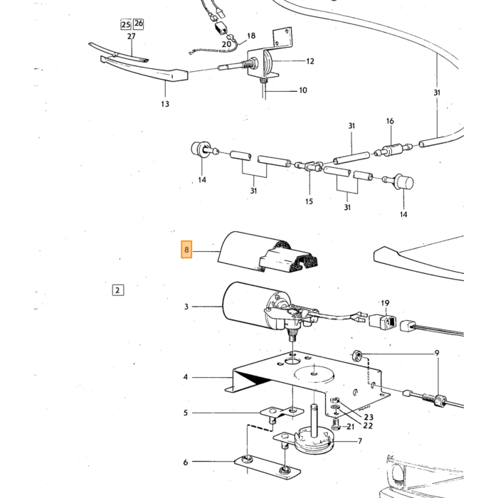 Volvo Visker + Sprinkler Kontakt 140+164 Trækkontakt Volvo varenummer 688689