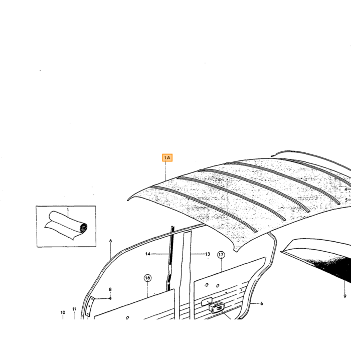 Volvo Trækbeskyttelse Amazon 2 døre (venstre og højre brug) Volvo varenummer 690587