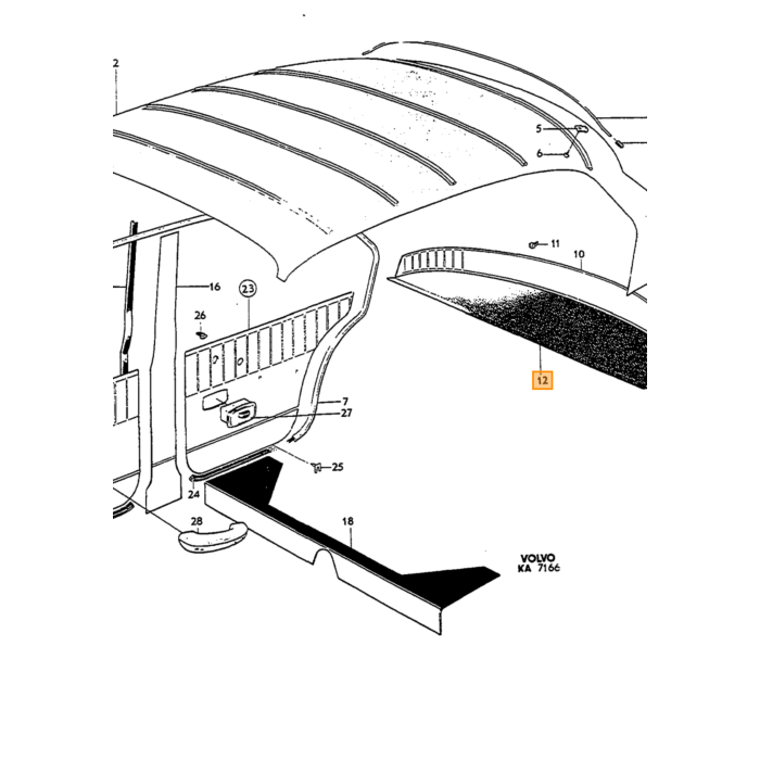 Volvo Måtte hattehylde Amazon original Volvo varenummer 691616