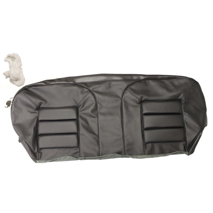 Volvo Bekleding 164 ch 22323- +140GL achter leer stoel hoes zitting zwart 1970-1974  Volvo onderdeel nr 695280-03