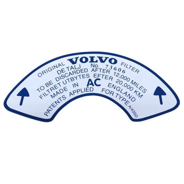 Sticker voor luchtfilter SU B18B B18D PV544 73606