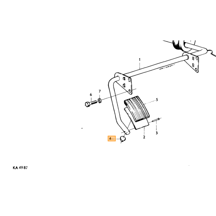 Volvo gummitætningshætte til PV- eller Duett-varmer (7 stk. kræves) / gaspedal Amazon / Volvo del 81803 Volvo del nr. 81803