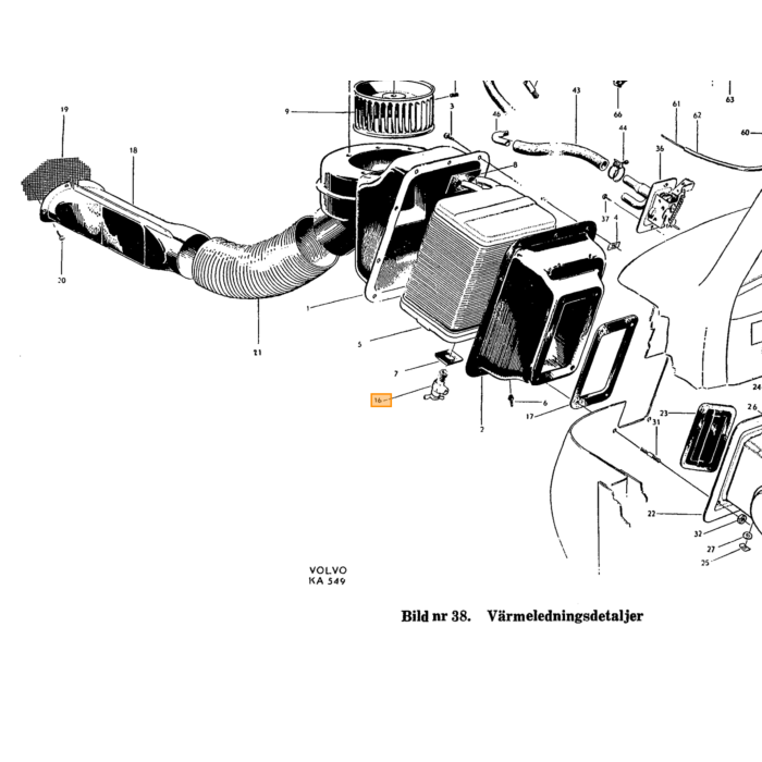 Volvo Aftapningshane motor B16+B18+B20+B30+B21+B23+B230 (191698)(82744) Volvo varenummer 82745