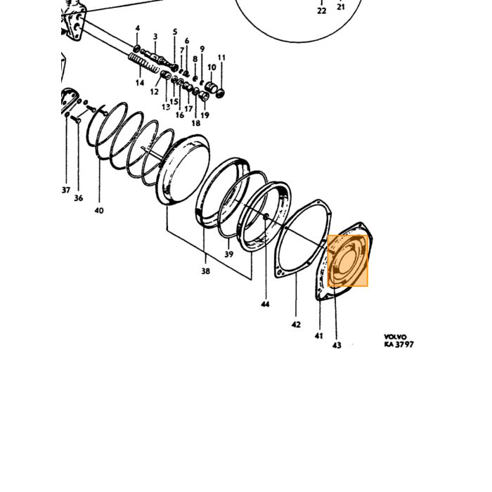 Volvo Bremsekop 22,2mm til 667166 +659683 +87451+ 655673+ 655674 Amazon 121 Amazon 122 S Amazon 220 P 210 Duett PV444 P445 DUETT PV544 Volvo varenummer 87455