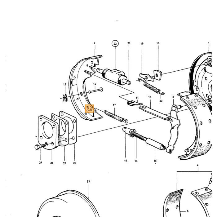 Volvo Bremsekop 22,2mm til 667166 +659683 +87451+ 655673+ 655674 Amazon 121 Amazon 122 S Amazon 220 P 210 Duett PV444 P445 DUETT PV544 Volvo varenummer 87455