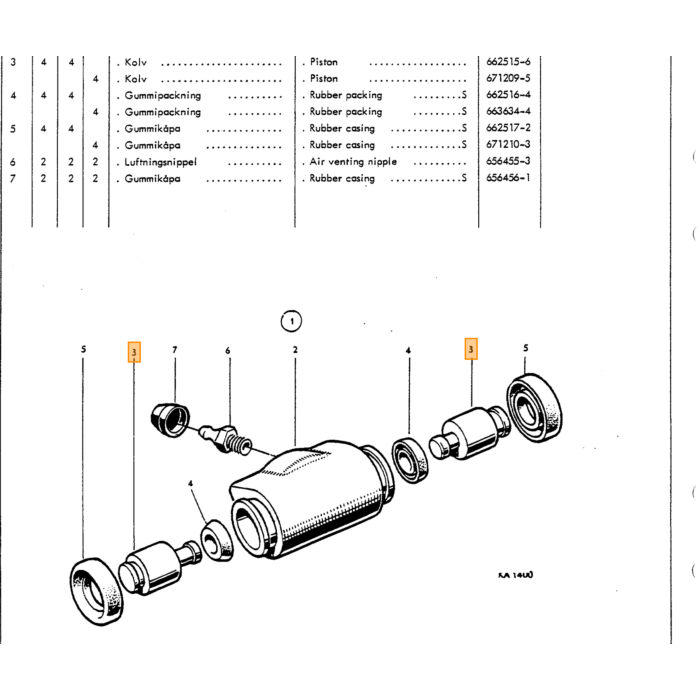 Volvo Bremsekop 22,2mm til 667166 +659683 +87451+ 655673+ 655674 Amazon 121 Amazon 122 S Amazon 220 P 210 Duett PV444 P445 DUETT PV544 Volvo varenummer 87455