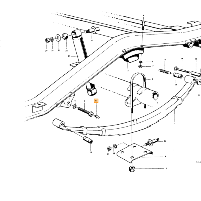 Volvo Leaf Spring Clamp til Duett Volvo varenr. 89561