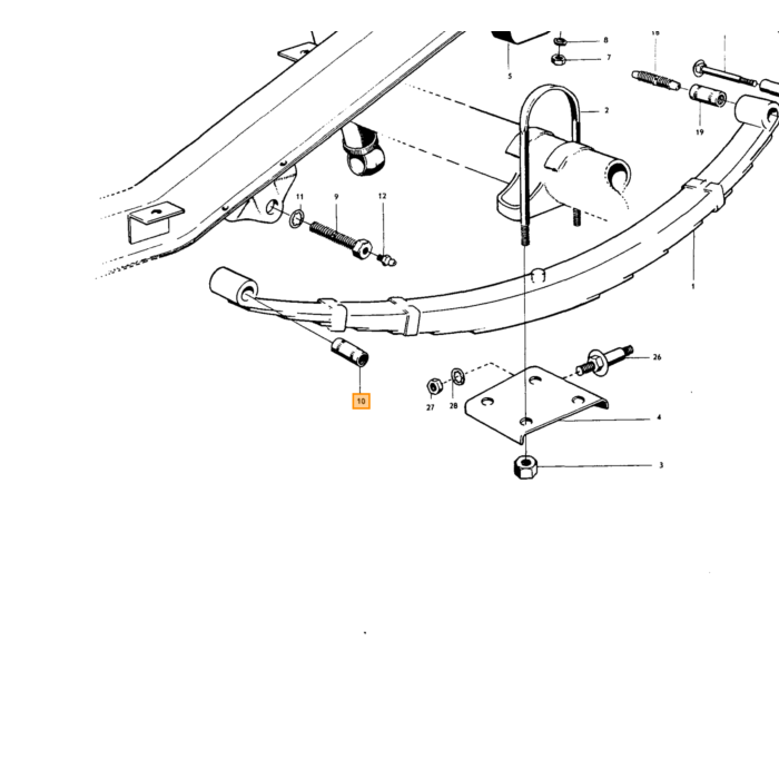 Volvo fjederbladfjeder Duett spændestrop Volvo varenr. 89563