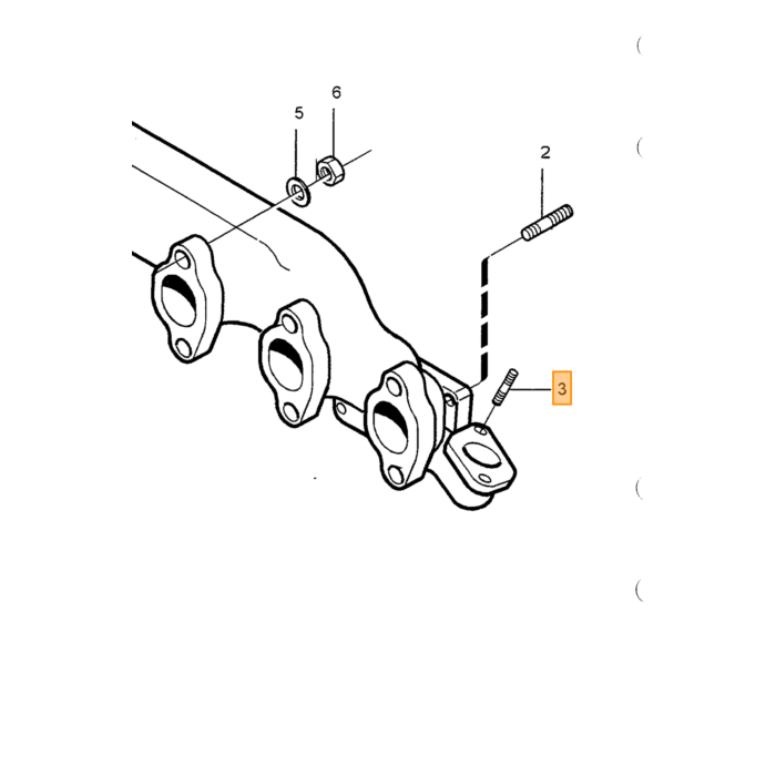Volvo Pakning udstødning 850 mellem manifold og katalysator 850 Volvo varenummer 9135122