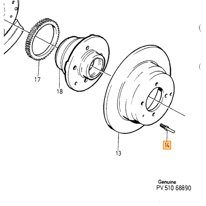 Volvo Bremseplade venstre for 850+V70-2000 C70-2005 850 S70 C70 V70 Volvo varenummer 9140388