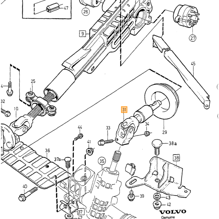 Volvo Universal ratstamme 850 -1997 (3546137) 850 Volvo varenummer 9140998